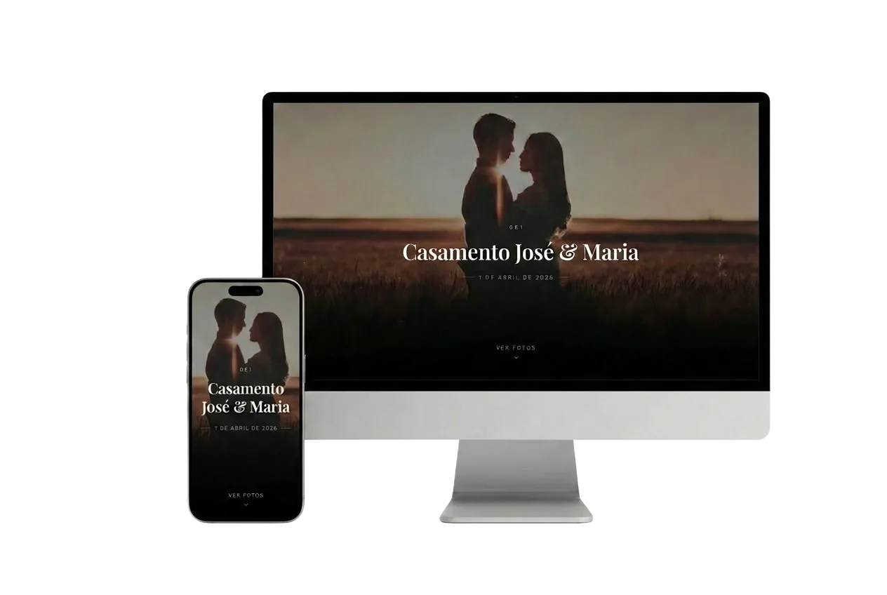 Galeria do cliente Snap Gallery exibida em iMac e iPhone