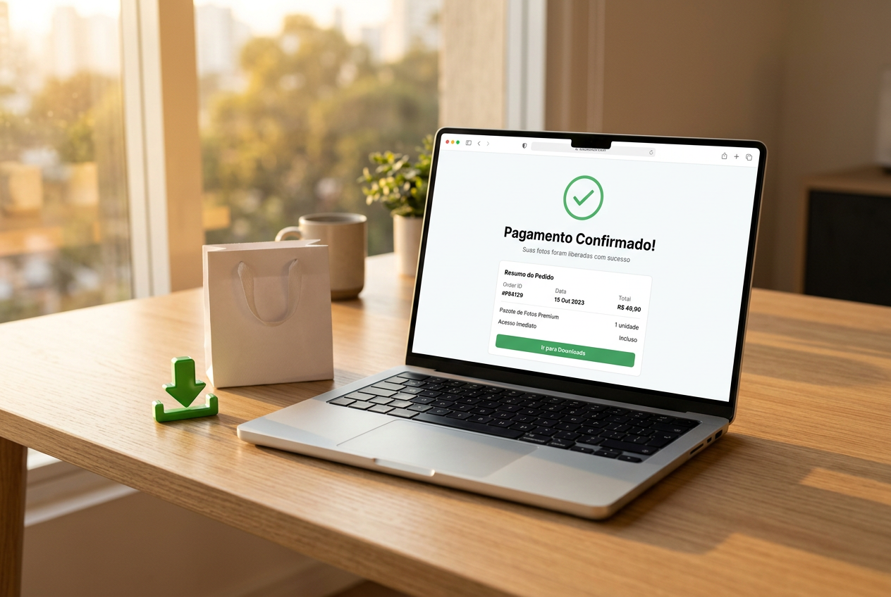 Venda Direta + Entrega Automática: O E-commerce 100% Passivo para Fotógrafos